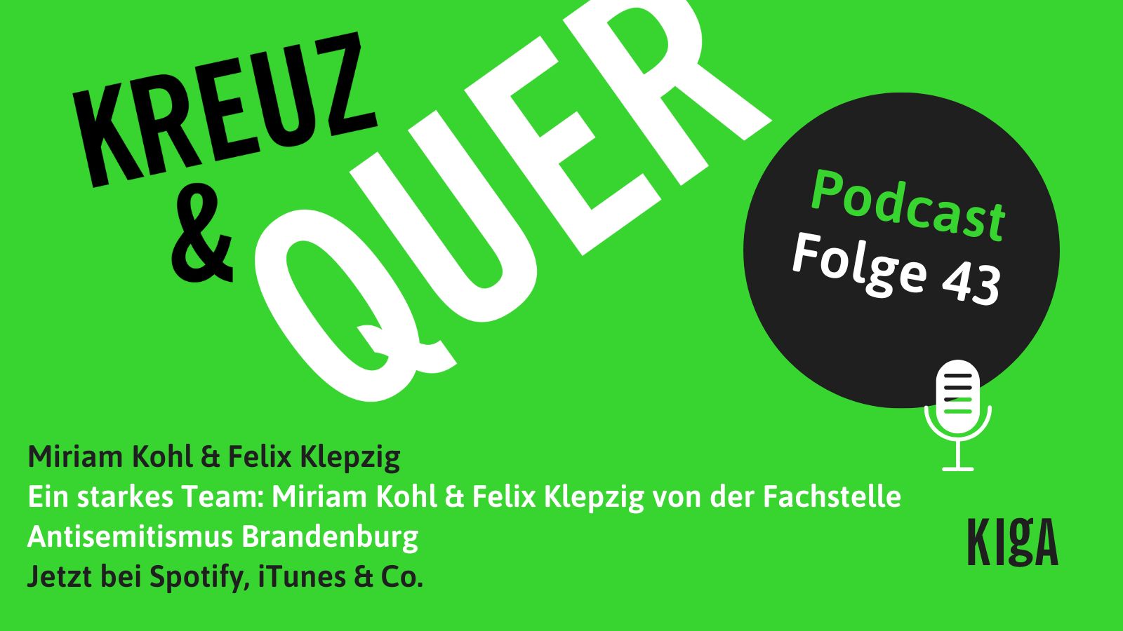 Miriam Kohl & Felix Klepzig beim Podcast von “KREUZ&QUER”