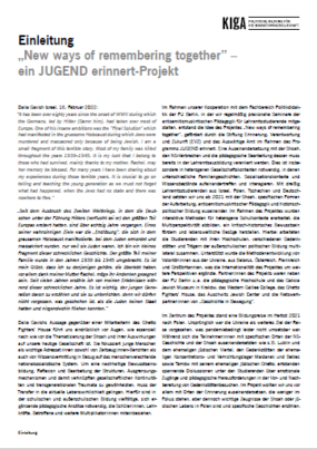KIgA_Methodensammlung New ways of remembering together_Jugend erinnert 2022